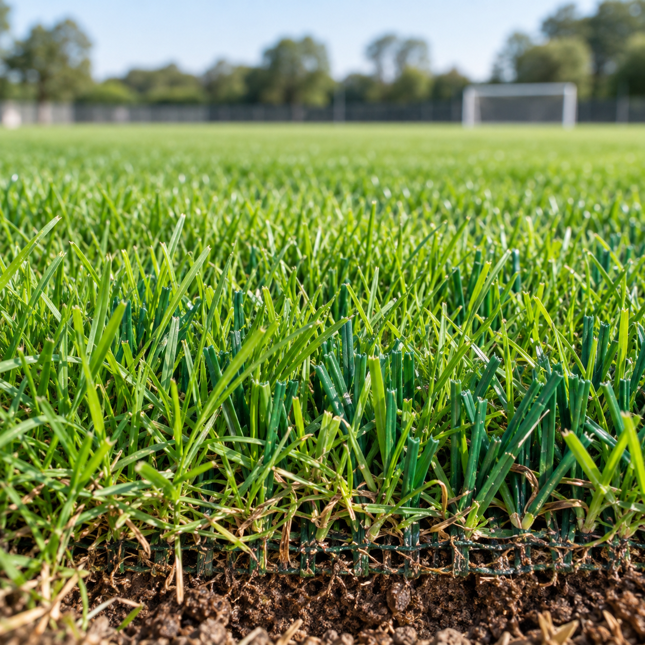 Mixed genuine and fake grassland