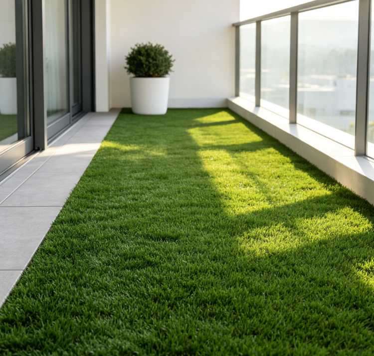 M‑Type Leisure Artificial Turf, M‑Shape Short Synthetic Grass for Garden Balcony Courtyard Decoration