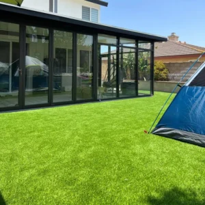1.18 Inch Waterproof Artificial Grass Turf 38oz C Shape High Density Synthetic Lawn Outdoor Garden Patio Balcony