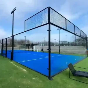 10*20m Outdoor Panoramic Padel Court, Galvanized Steel, CE Standard