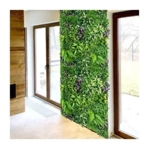100x100cm Artificial Greenery Grass Wall Hedge Panel, Tropical Foliage, Vertical Fake Plant for Courtyard, Wedding Backdrop and Decor