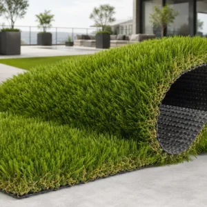 105UF 50mm High-Drainage Artificial Grass for Pool Surrounds, Non-Slip Synthetic Turf for Wet-Area Landscaping