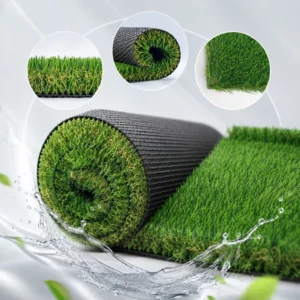 111UF 45mm Landscape Artificial Grass for Residential Gardens, Fireproof EN13501-1, High Drainage UV-Resistant Turf