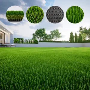 111UF 45mm Plastic Resilient Soft High-Density Artificial Grass for High-Traffic Commercial Areas