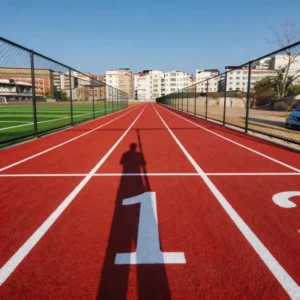 13mm IAAF Full PU System Prefabricated Tartan Running Track Breathable Permeable Polyurethane Flooring for 400m Stadium