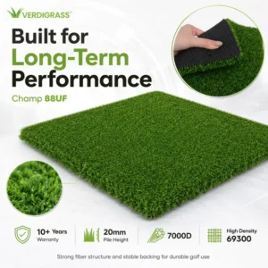 20mm Golf Putting Green System Including Base Mat for Indoor Outdoor Complete Installation