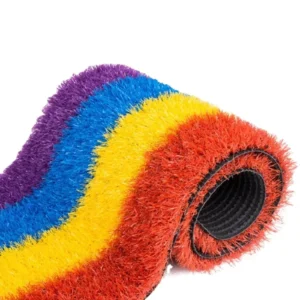 20mm Rainbow Artificial Grass Synthetic Carpet Turf for Playground and Kindergarten