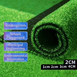 20mm Rubber-Backed Fire-Resistant Waterproof Artificial Grass Turf for Indoor Gardens