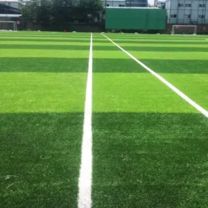25mm 30mm Green Artificial Grass Stake Height Sports Style UV Resistant High Density 100% PE + PP Backing
