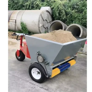 3 Wheels Artificial Turf Infill Spreader with Brush Ride-on Lawn Sand Filling for Soccer Field Installation