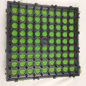 30*30cm Self Draining Artificial Grass Deck Tiles Interlocking Synthetic Turf
