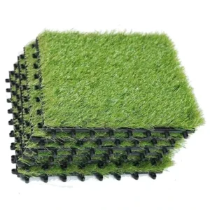 300*300*30mm Grass Tiles with Plastic Grid Flooring Outdoor Waterproof Interlocking Tiles
