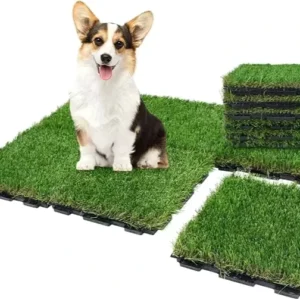 300x300mm Interlocking Artificial Grass Tiles 30mm Pile Height Indoor Outdoor Backyard Pitch