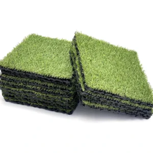 30cm High Density Splicing Artificial Grass Tiles PP PE Material 30mm Pile Height for Landscaping Garden Sports