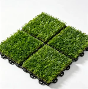 30x30cm Interlocking Artificial Grass Tiles Self-Draining Turf Deck Tiles DIY Modular Synthetic Lawn for Balcony Patio