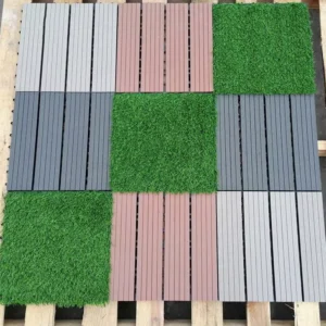 30x30cm Interlocking Artificial Grass Tiles for Indoor and Outdoor Use