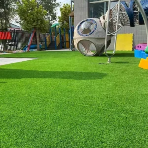 33mm Plastic M-Shape Artificial Grass UV-Resistant for Kindergarten Playgrounds Campus and Sports Fields