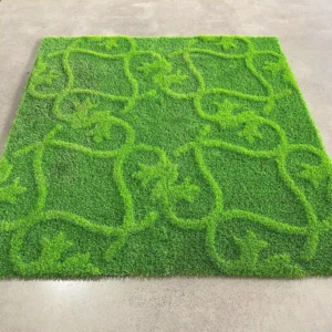 3D Decorative Pattern Artificial Turf for Playgrounds and Gardens