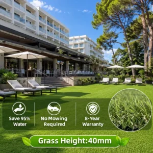 40mm Landscape Artificial Grass Wear Resistant Color Fast Synthetic Turf for Garden and Park
