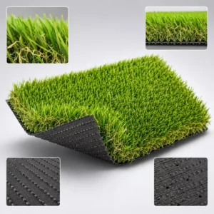 44mm 4-Tone Soft Artificial Grass Natural Estate Look High-Density UV Resistant