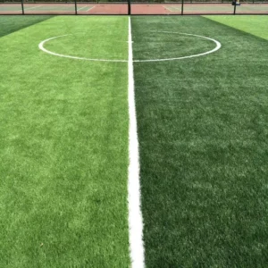 50mm Artificial Football Soccer Turf with S-Shape Curly Yarn Synthetic Grass for School College and Sports Stadiums