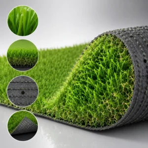 50mm Artificial Grass for Villa Landscape Design Lush Green Realistic Synthetic Turf Natural Appearance 105UF