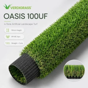 50mm Fire-Retardant Soft High Density Artificial Grass for Indoor Showrooms and Retail Displays