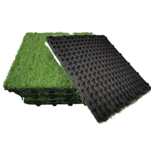 50x50cm Reusable Interlocking Artificial Grass Floor Mat with Efficient Drainage