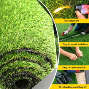 5FT x 8FT 20mm/0.8-Inch Artificial Grass Turf Carpet for Indoor and Outdoor Garden Decoration