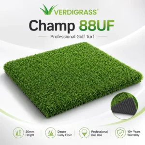 88UF High Performance 20mm Golf Sport Turf for Indoor Multi-Activity Center and Golf Recreation Venue