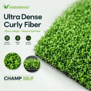 88UF Lightweight 20mm Golf Putting Turf for Balcony and Small Space Urban Apartment Golf Practice