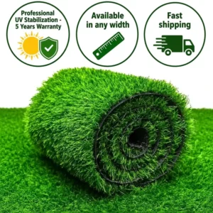 A1 30mm Artificial Lawn Synthetic Turf UV Stabilized Anti Slip Landscape Sports Grass Mat for Patio Balcony Backyard Garden
