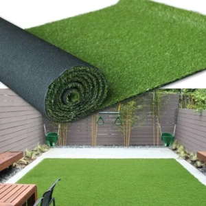 50mm Plastic Artificial Grass Roll Waterproof Garden Carpet