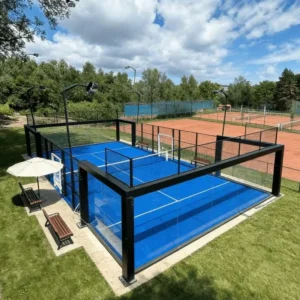 Anti Slip Artificial Turf for Padel Tennis Court Good Permeability Synthetic Grass for Panoramic Padel Court