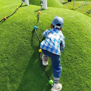 Anti UV Eco-Friendly Soft Synthetic Turf 50mm Roll Artificial Grass Sidewalk Natural Look PP PE Material High Density