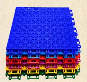 Anti slip Movable PP Rubber Tiles for Outdoor Basketball Court
