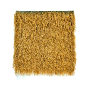 Artificial Fireproof Waterproof Thatch Synthetic Yellow Thatch Grass Outdoor Natural Thatch Roof