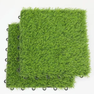 Artificial Grass Interlocking Floor Tiles 12×12 Synthetic Grass Deck