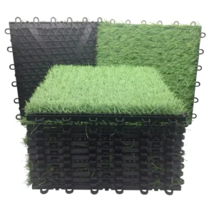 Artificial Grass Tiles Interlocking Turf Deck 12×12 Synthetic Grass