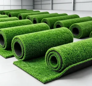 Artificial Grass Turf Mat, Green Synthetic Lawn for Outdoor Landscape and Sports Field Use