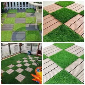 Artificial Grass Turf Tile Artificial Turf Tiles 30x30cm 3cm Tall Haystack Indoor and Outdoor Floor Decorative Mats