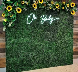 Artificial Grass Wall Plants 50cm by 50cm Waterproof Fireproof UV Resistance Artificial Grass