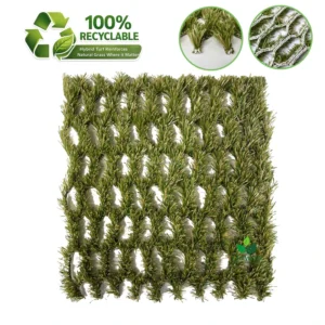Artificial Hybrid Turf Landscape Lawn Mat Natural Growth Support Mesh Heavy Traffic Wear Resistant Durable Synthetic Grass