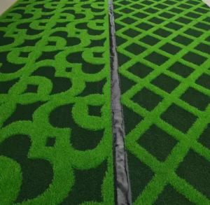 Artificial Patterned Grass for Landscaping and Courtyard, Waterproof Fireproof, Factory Direct