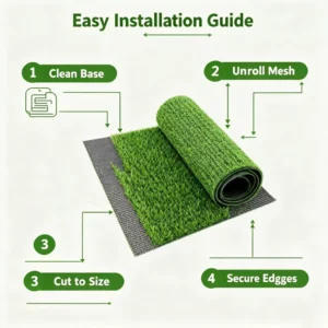Artificial Plastic Grass Carpet Eco Friendly Durable Lightweight High Simulation Turf for Birthday Sports Exhibition