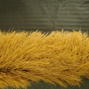 Artificial Plastic Thatch Tiles Rice Straw Flame Retardant Insulated Yellow 20m Outdoor Roof Eaves