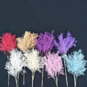 Artificial Rime Grass White Hanging Misty Flower Plastic Faux Plants Fog Decorative Artificial Rime Grass