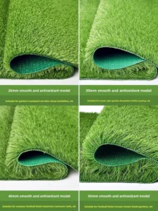 Artificial Turf Carpet Faux Grass Mat Outdoor Synthetic Fencing Rooftop Insulation Plastic Soccer Field Green Non-Slip