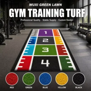 Artificial Turf Gym Flooring Professional Gym Turf Sled Push Runway PP/PE Material Durable 2m by 16.1m Blue