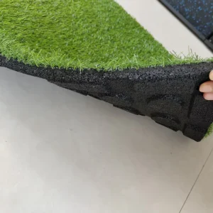 Artificial Turf Gym Grass with Rubber Base Eco friendly Sports Flooring Rubber Grass Mat Shock Absorbing Cushioning